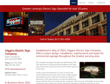 Tablet Screenshot of higginselectricsign.com